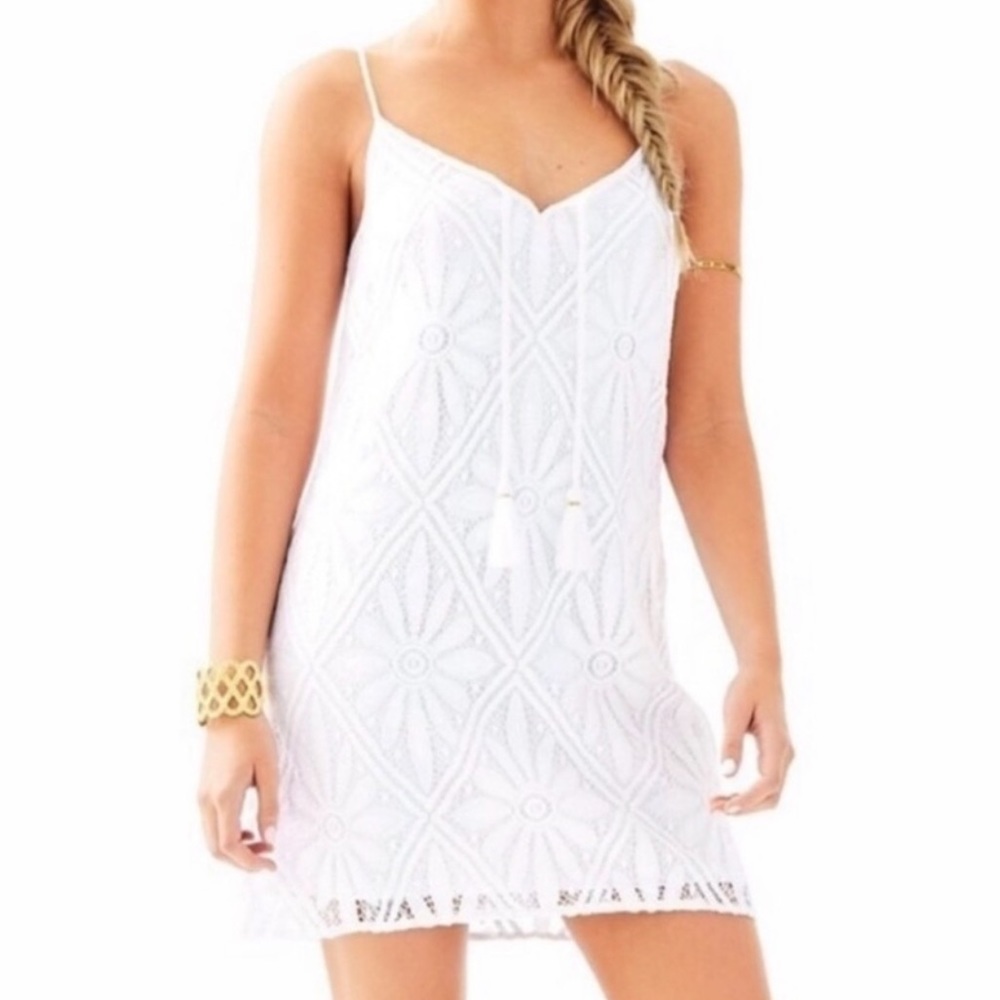 Lilly Pulitzer White Spaghetti Strap Dress